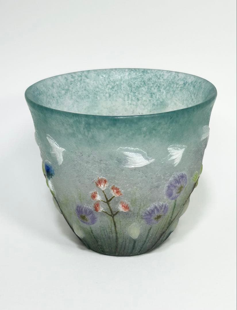 新品未使用　飯塚亜裕子　野原のグラス