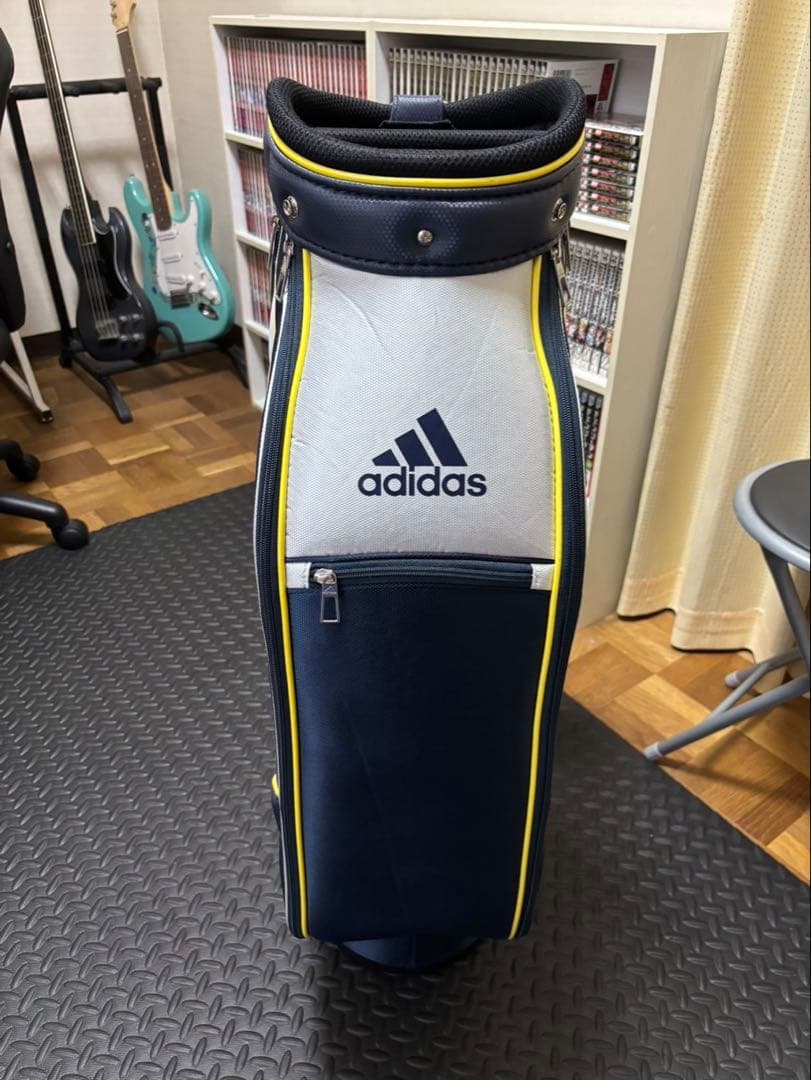 adidas ゴルフバッグ ネイビー/ホワイト/イエロー