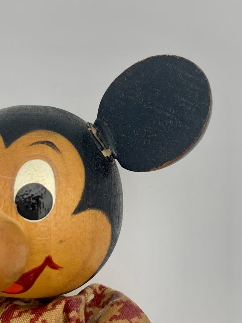 ミッキー 木製 温度計 レトロ ヴィンテージ ディズニー オールド Disney