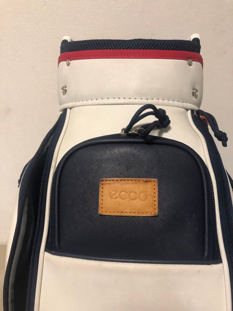 【送料込み】廃盤希少品　ecco キャディバッグ ホワイト/ネイビー/レッド