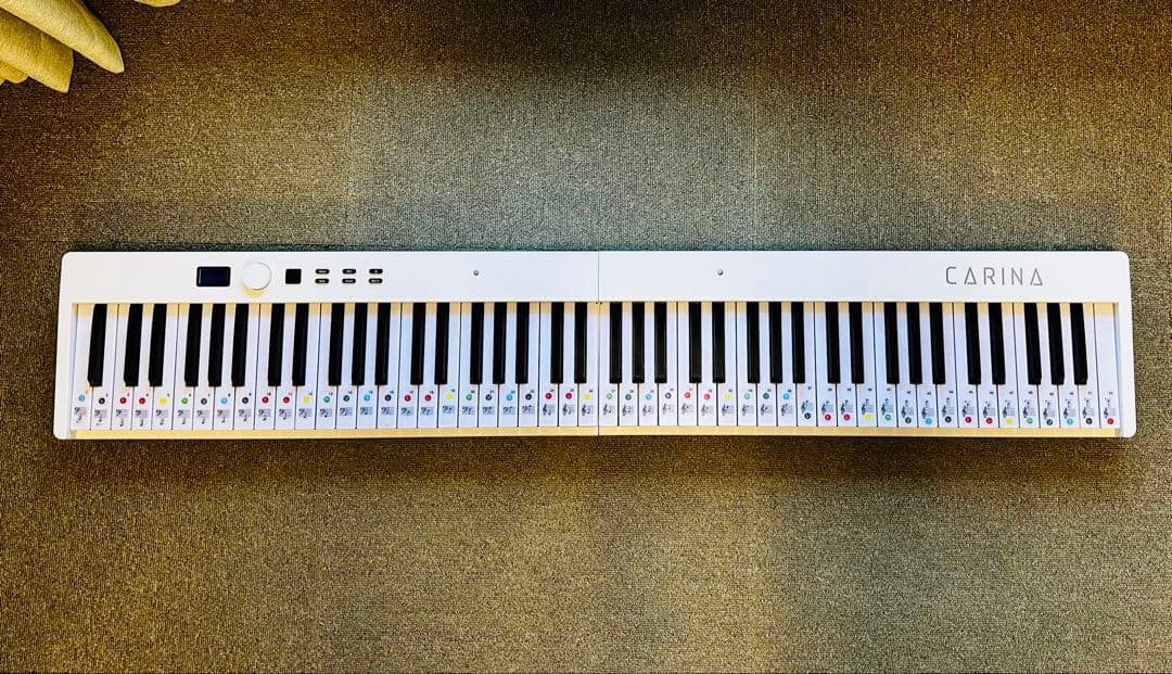 即*！様 CARINA ホワイトキーボード 88鍵盤 折りたたみ 本体と付属品
