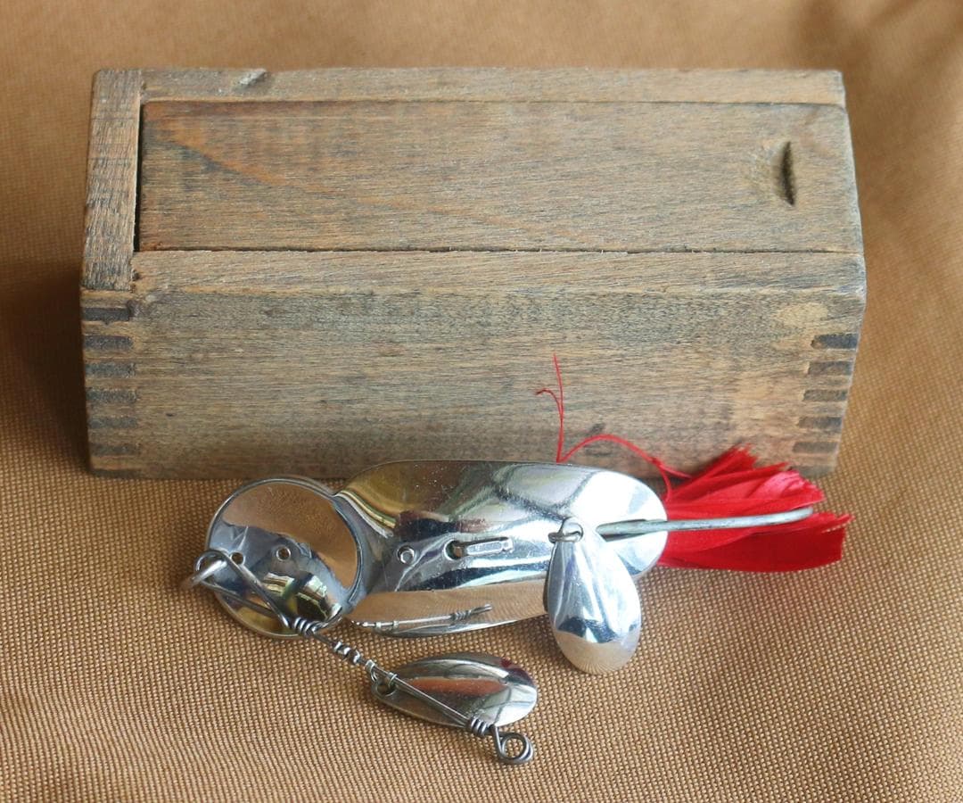 値下げオールドヘドン1920年代激レア博物館級 クイーンスタンレースプーンルアー