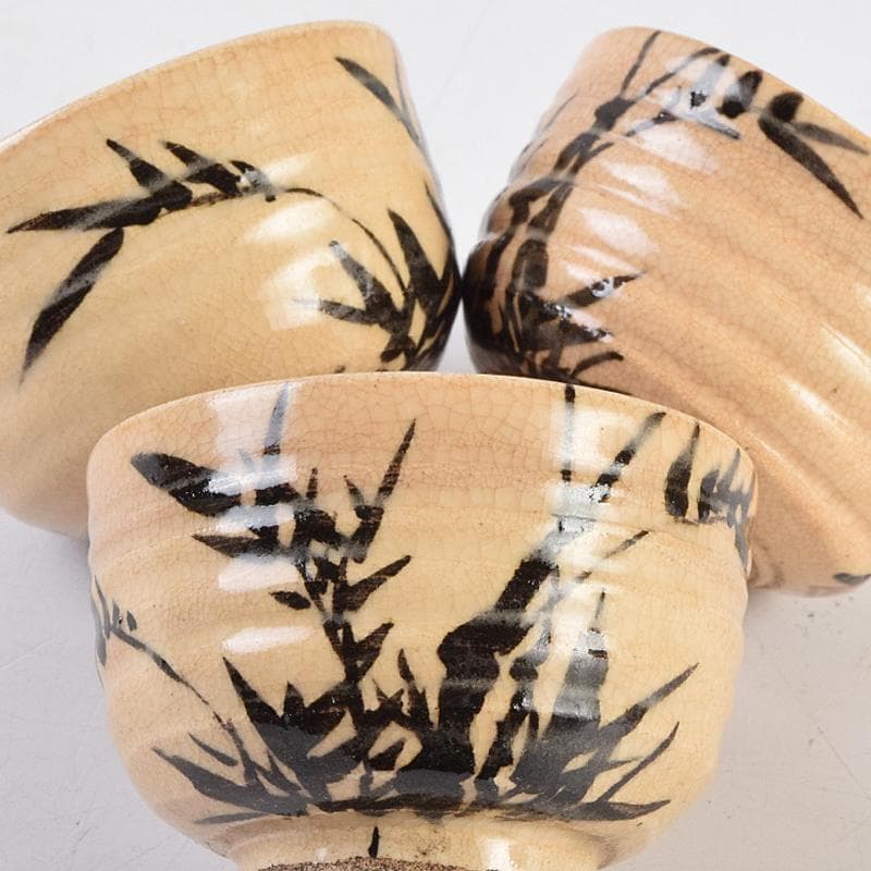 煎茶道具　田能村直入道人画　竹文　茶器揃　M　R9464