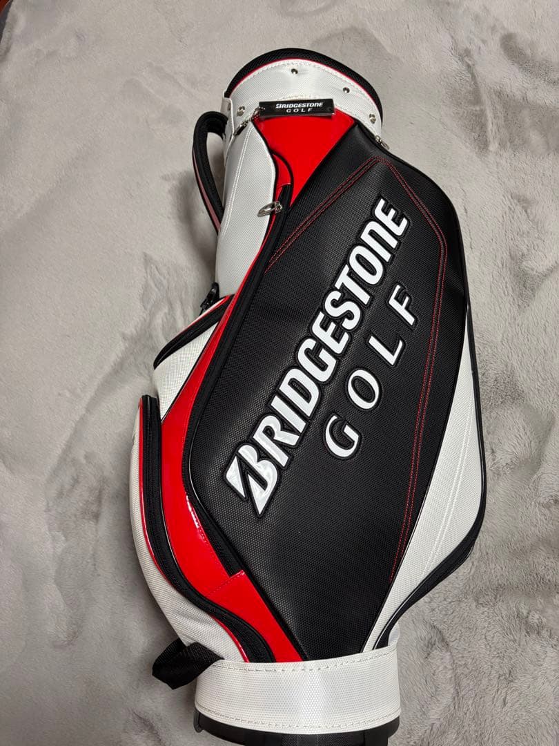 BRIDGESTONE ゴルフキャディバッグ 黒/赤/白