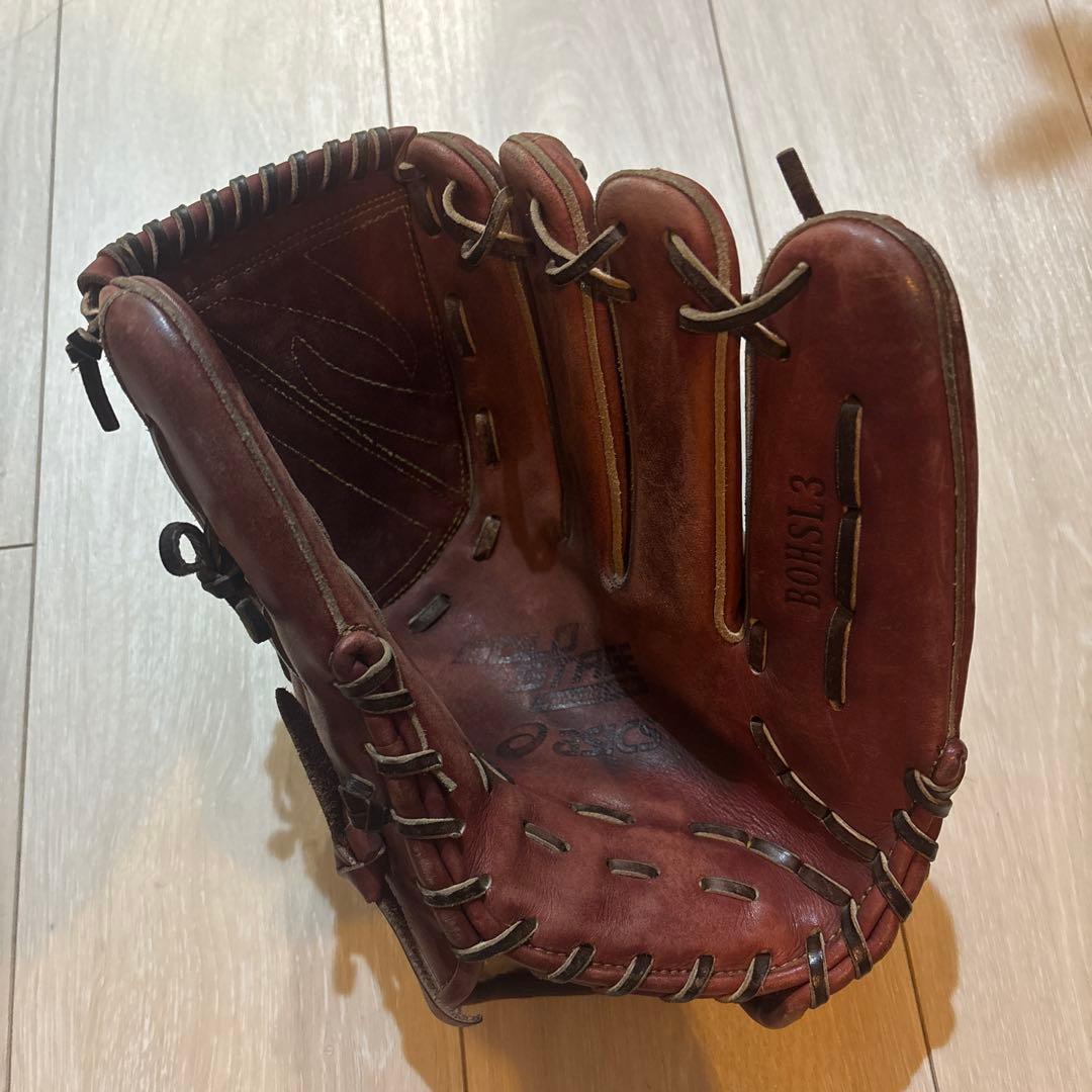 アシックス 硬式グローブ ブラウン