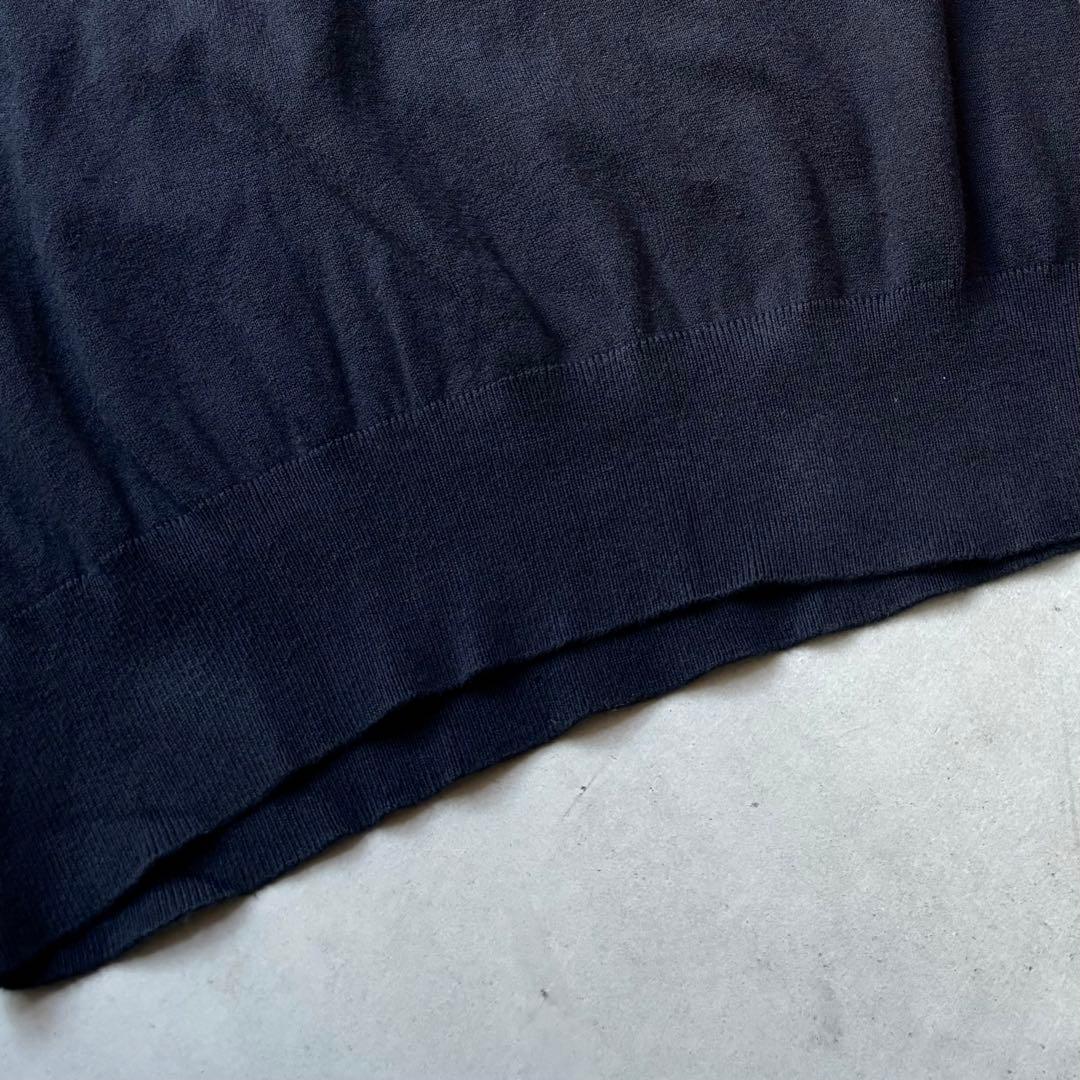 PEARLY GATES タートルネック コットンニットセーター 蛍光ラインロゴ