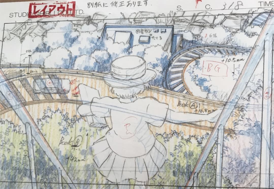 スタジオジブリレイアウト展　【耳をすませば】実寸レプリカ　宮崎駿