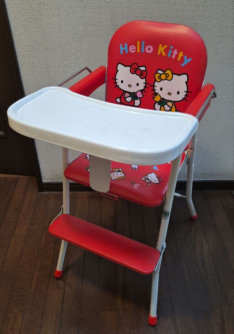 ハローキティ　レトロ　キッズチェア　ハイチェア　子供椅子　希少　美品