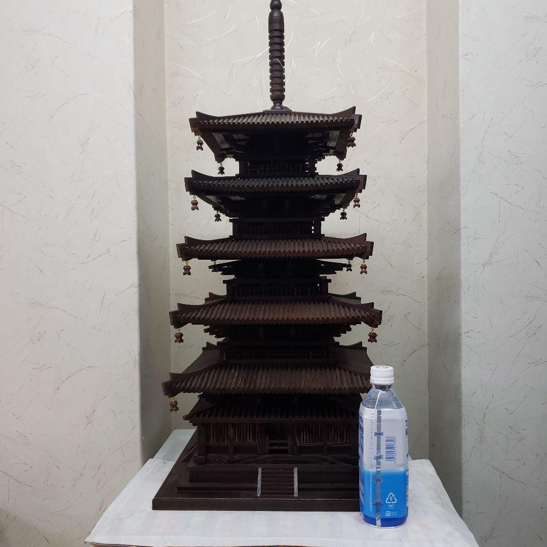 Ｂフライデー　希少鉄刀木(たがやさん)材 五重塔★総高さ 約82cm