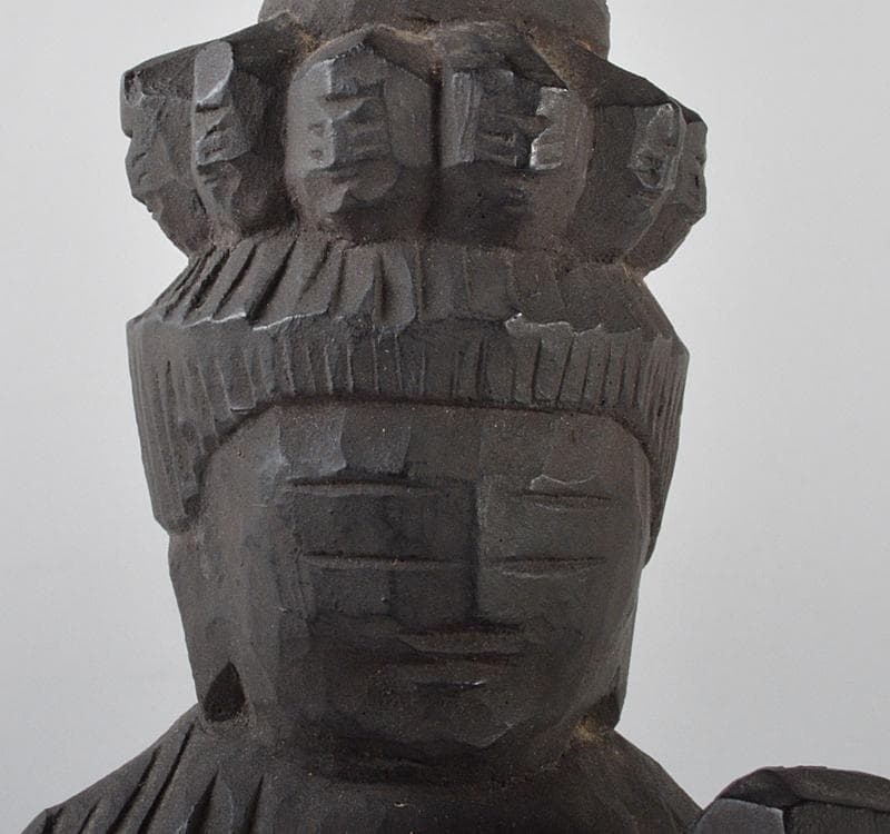 工彫社製　樹脂複製品　円空上人作　木彫十一面観世音菩薩像　共箱 VR4383C