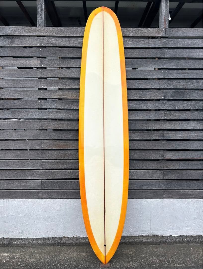 クリーム フラワー 9'6ft アブスト ロングボード シングル デッキカバー付