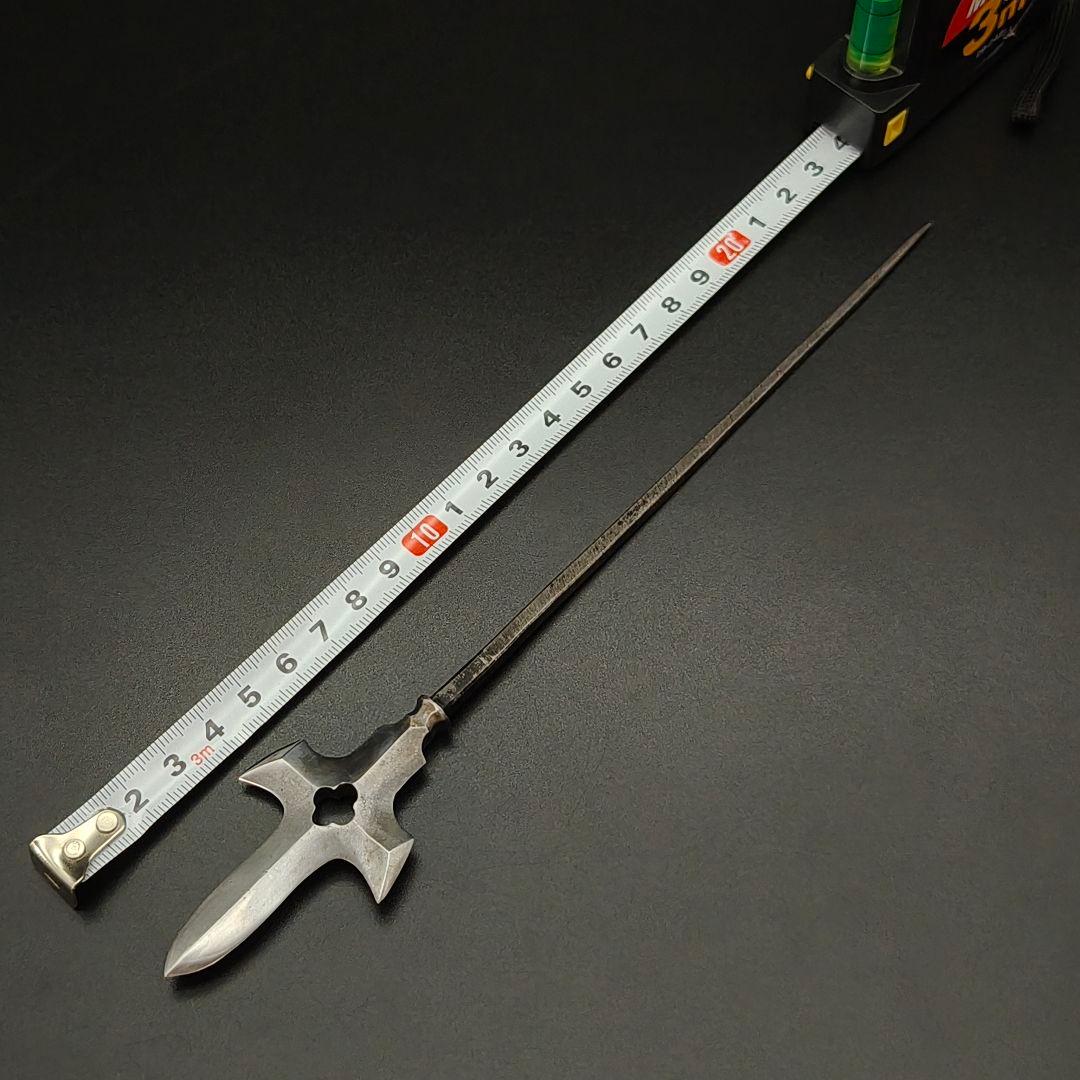 武道具　矢じり　十文字槍　木瓜透　鏃　古式　弓道具　鉄製　職人作　美術品