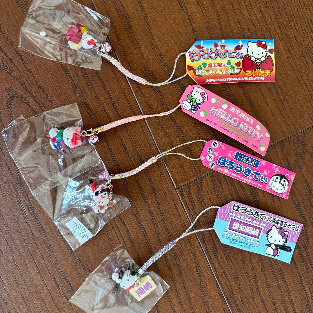 ご当地キティまとめ売り根付けストラップ　ボールペンセット