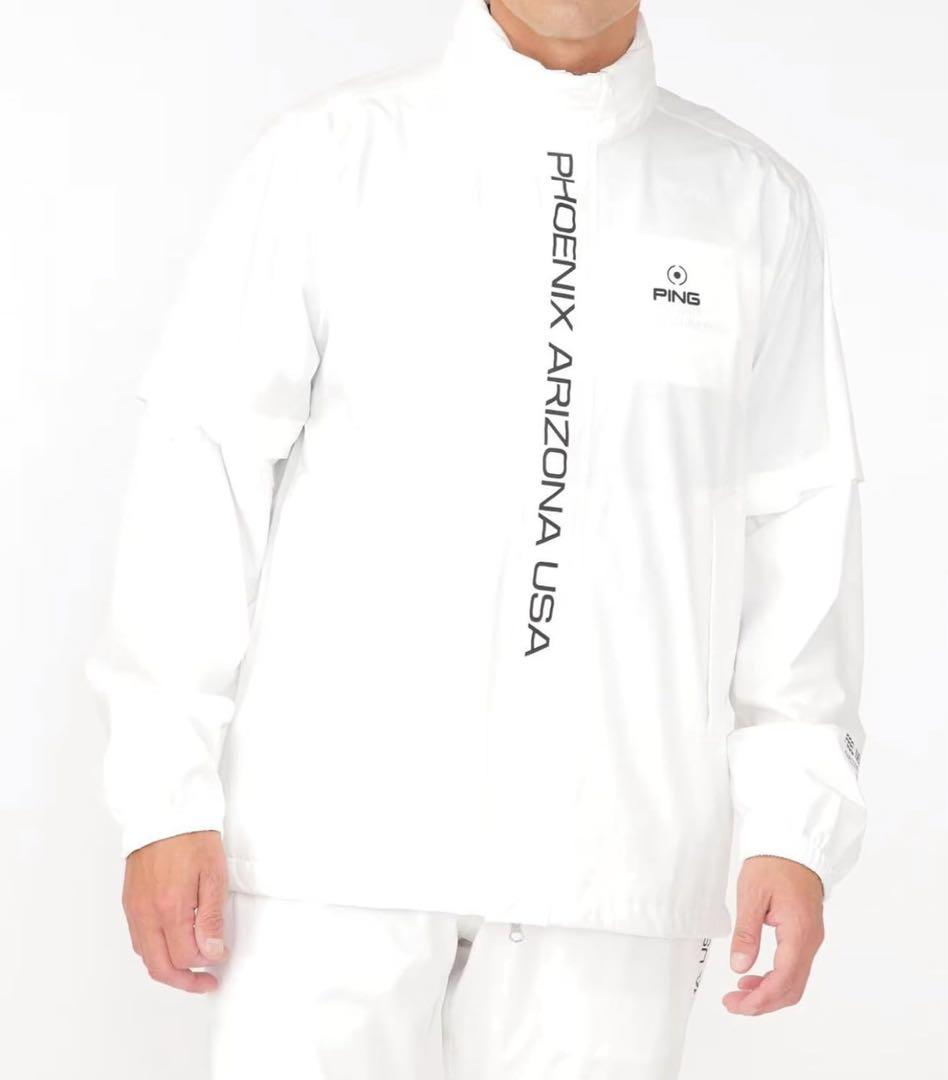ピンアパレル 2WAYセットアップレインウェア ホワイト M/PING
