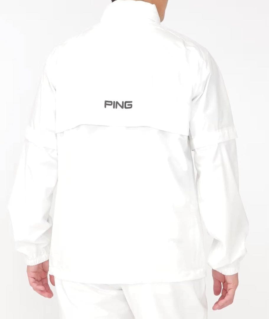 ピンアパレル 2WAYセットアップレインウェア ホワイト M/PING
