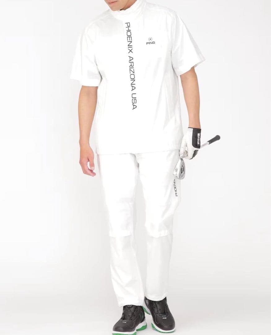 ピンアパレル 2WAYセットアップレインウェア ホワイト M/PING