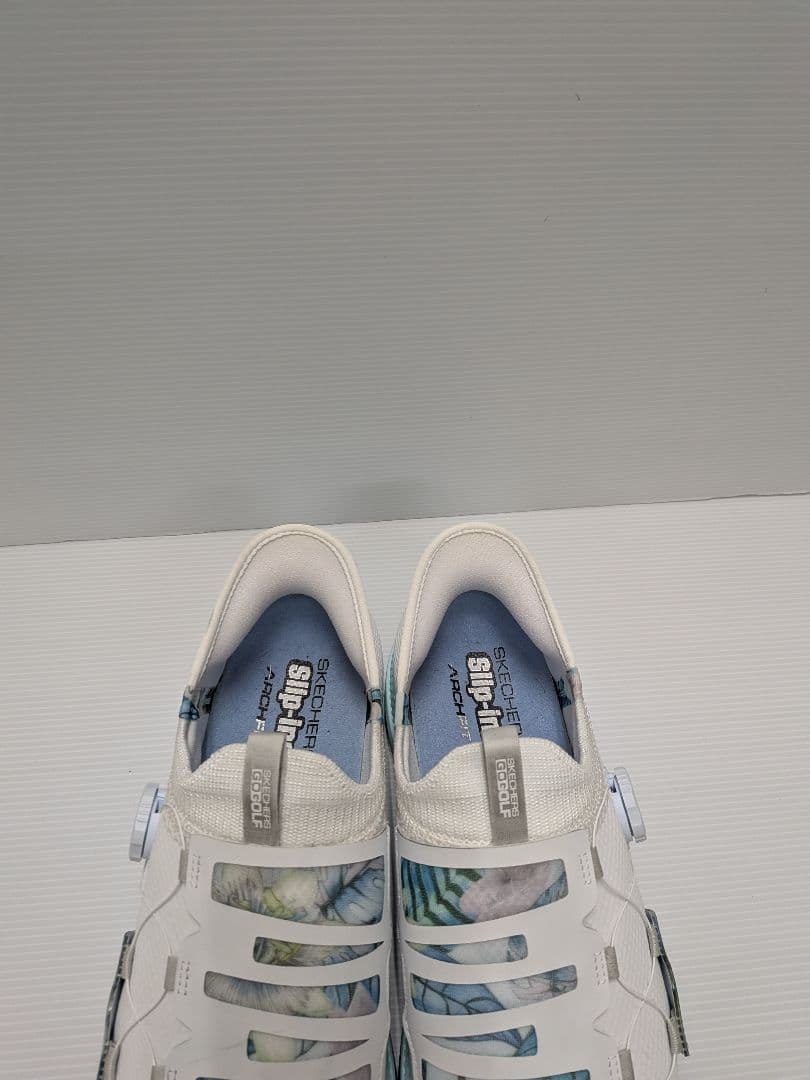 【美品】スケッチャーズ ハンズフリー ゴルフシューズ白/27.0