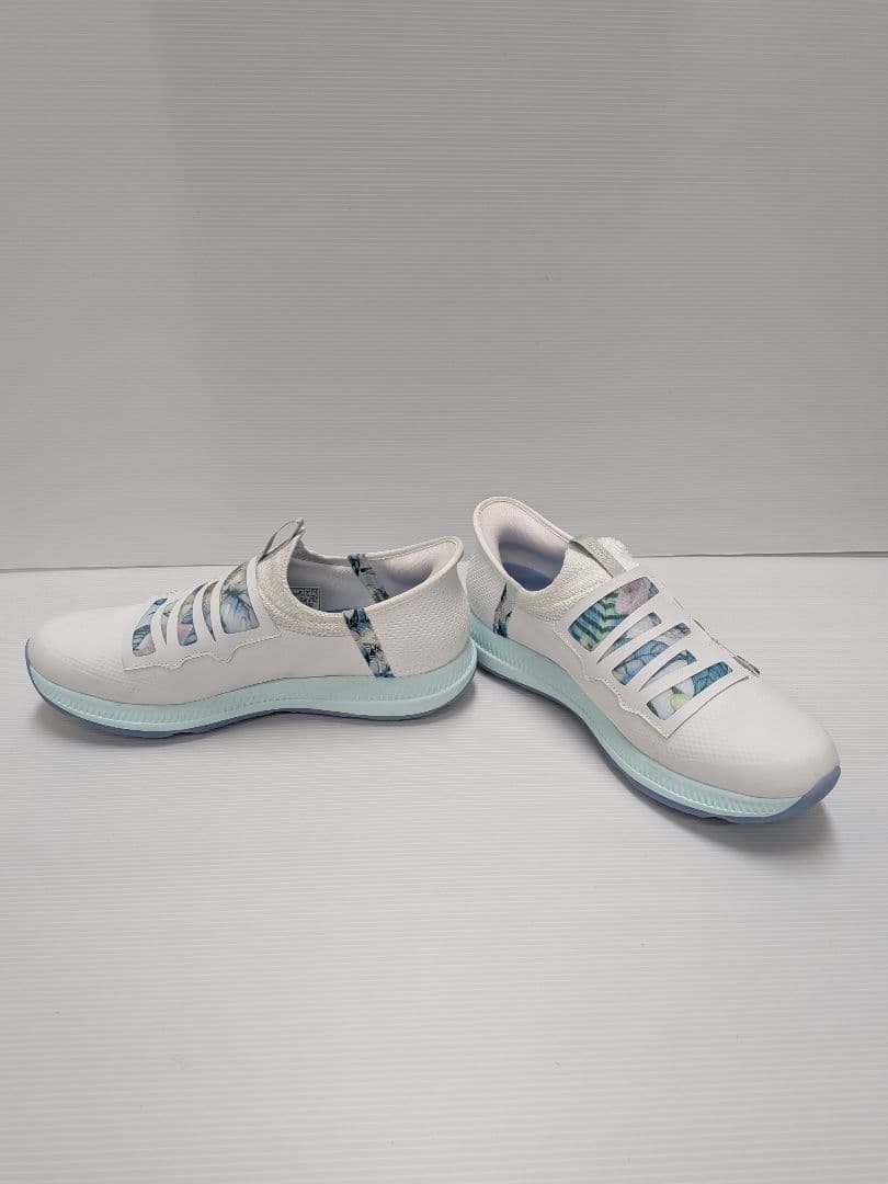 【美品】スケッチャーズ ハンズフリー ゴルフシューズ白/27.0