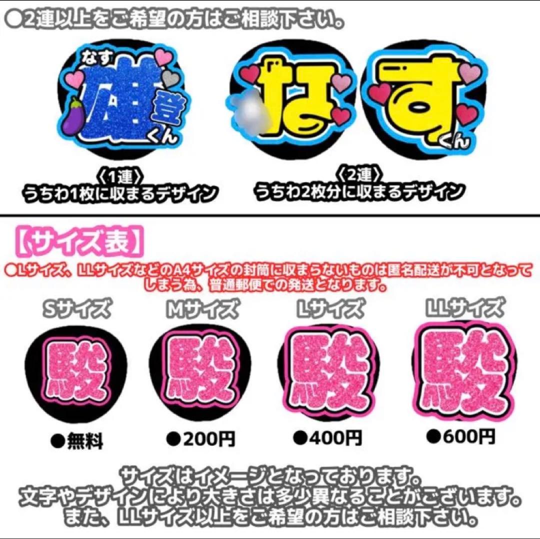 うちわ文字　オーダーページ　連結