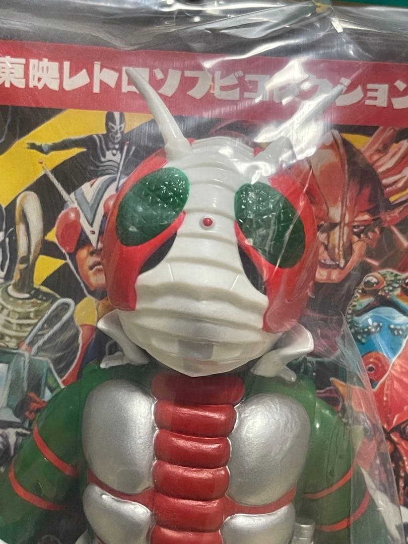 メディコムトイ　仮面ライダーV3 ソフビ　東映レトロコレクション　面取れソフビ