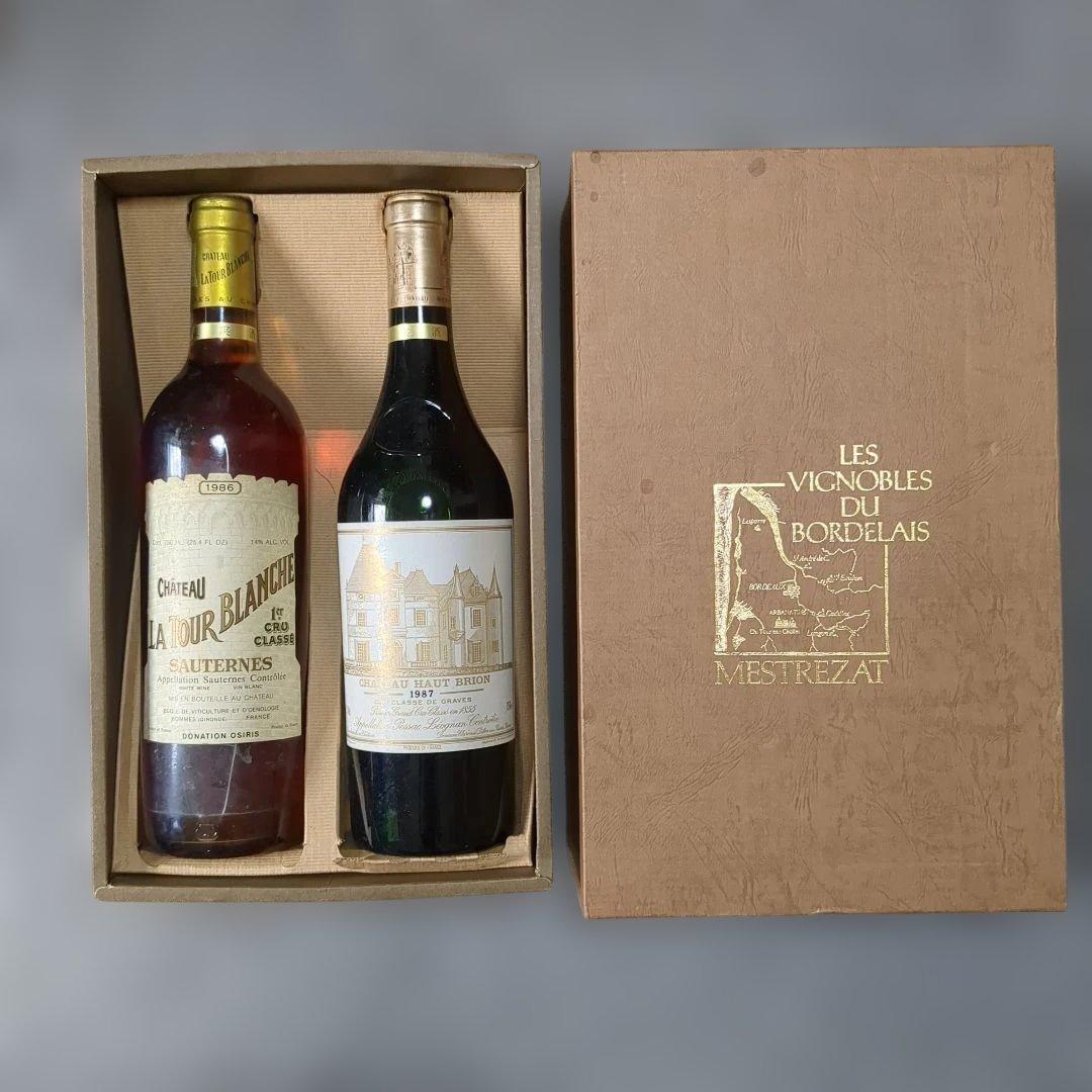 【未開栓】 ボルドー古酒2本セット 1986 1987年 専用箱入り