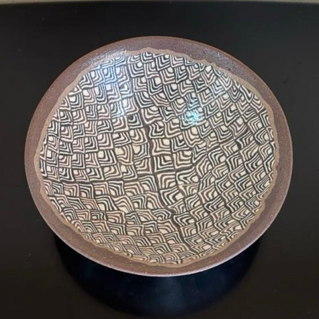 茶道具 練込茶碗 水野教雄 共箱・共布・栞付き