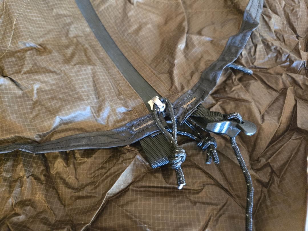 Unafreely シルナイロン ワンポールテント（ダークブラウン）