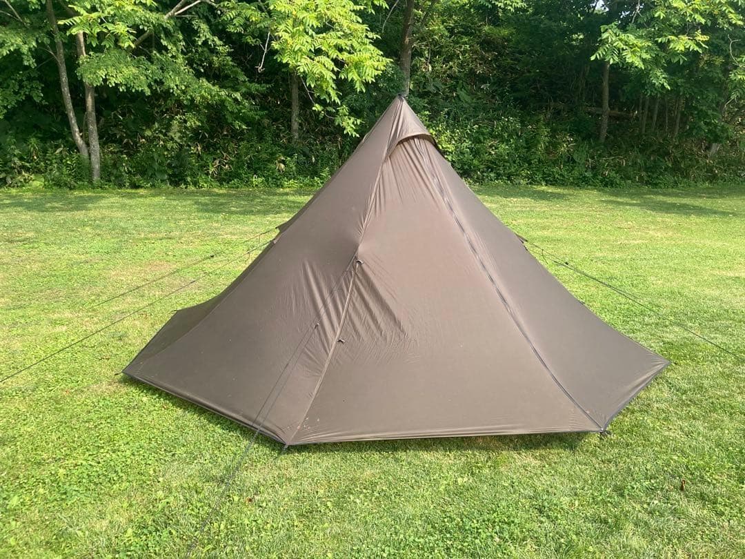 Unafreely シルナイロン ワンポールテント（ダークブラウン）