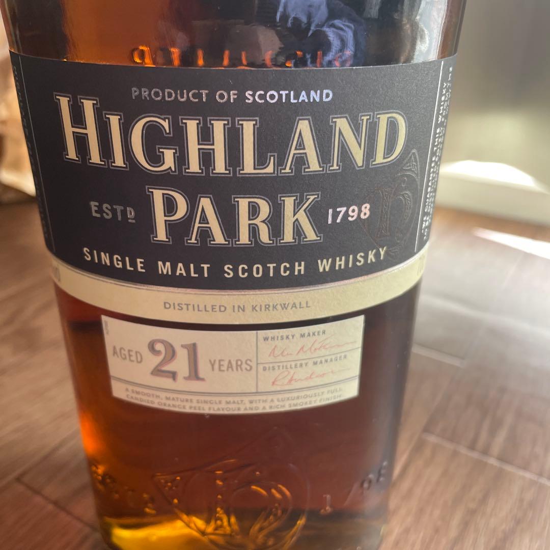 終売ボトル　ハイランドパーク 21年 700mlオールドボトル