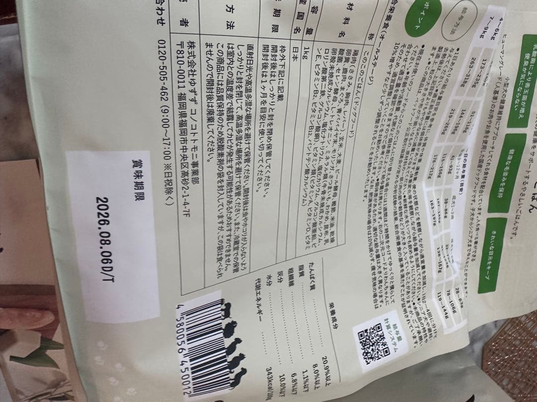 このこのごはん ドライフード ４個セット