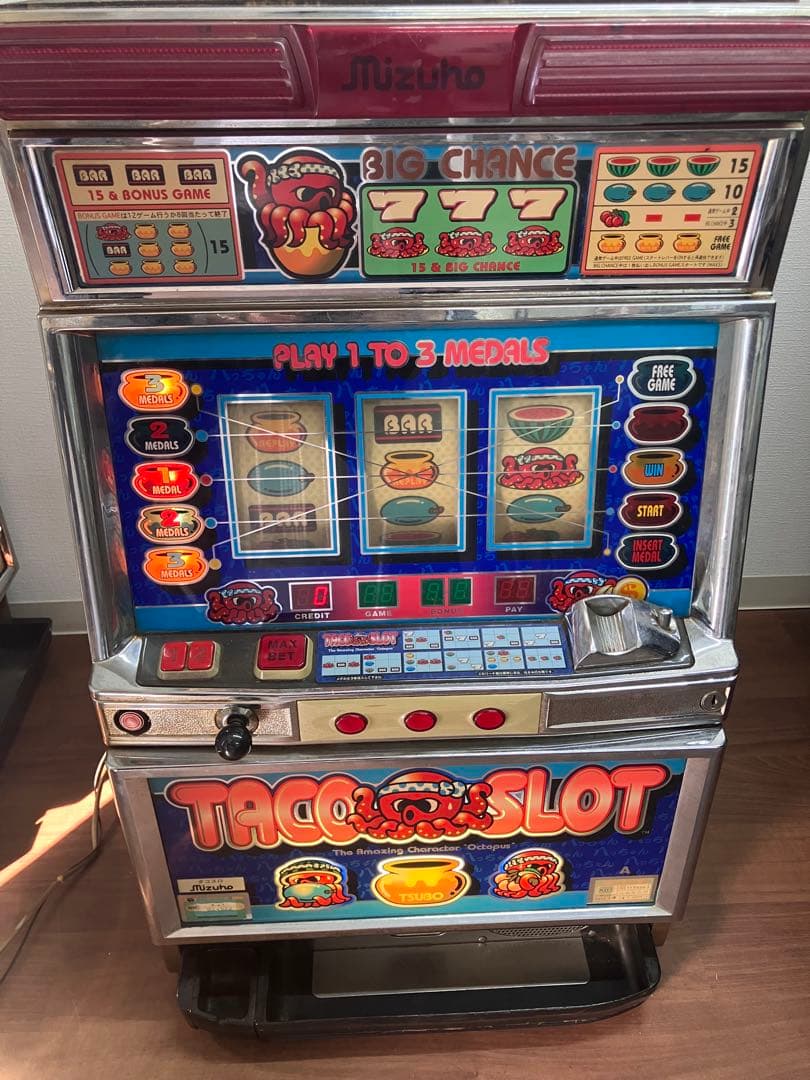 たのメル便にて！送料無料　パチスロ実機 4号機 ［ミズホ］タコスロ　現状渡し