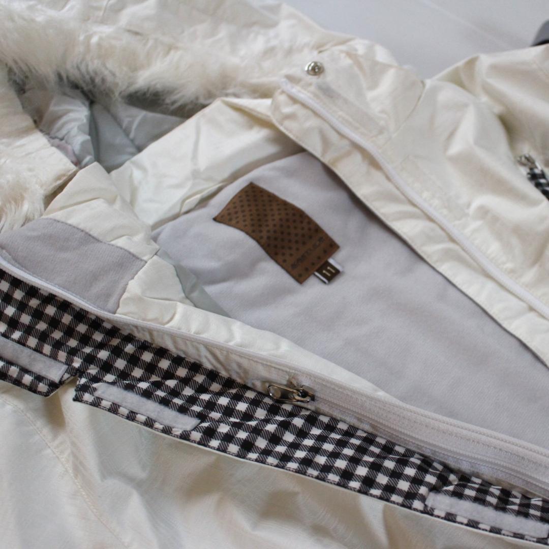 美品★KASTLEホワイト×ブラックギンガムチェックスキーウェア レディースL