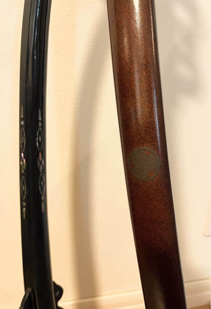 【希少】刀掛け 太刀掛け　螺鈿　一本掛け　模造刀　武具
