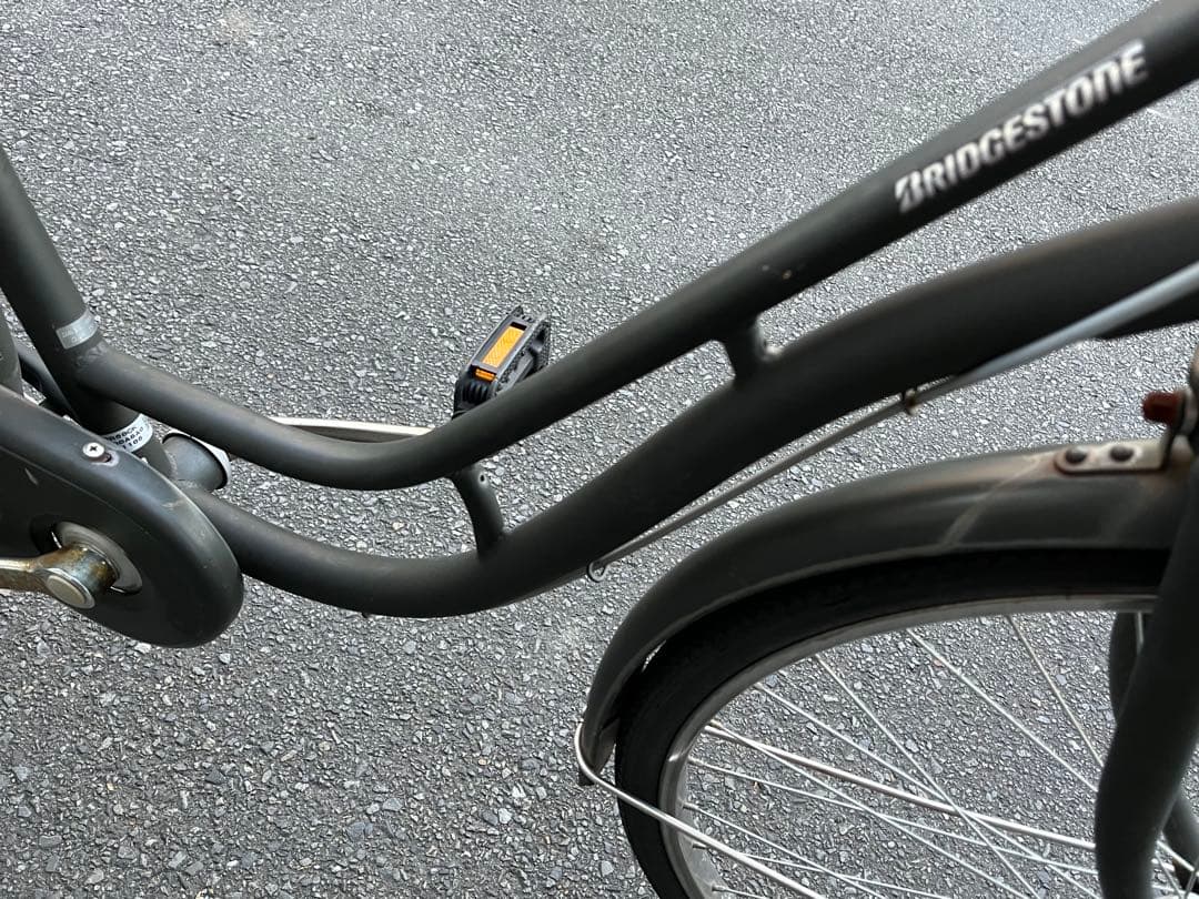 ナ*ナ様 中古美品ブリヂストンLEDオートライト自転車26インチ★マットカーキ※