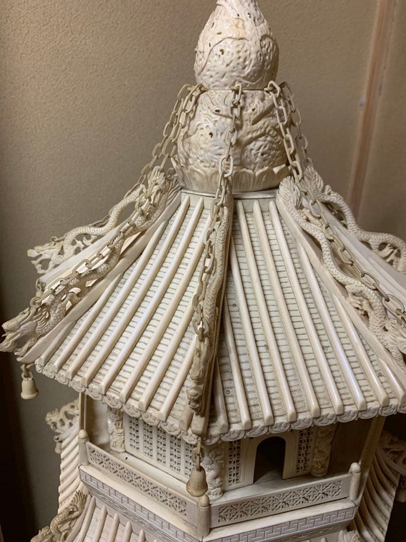 五重塔　中国美術　骨董品　美術品　龍　縁起物　置物　古美術