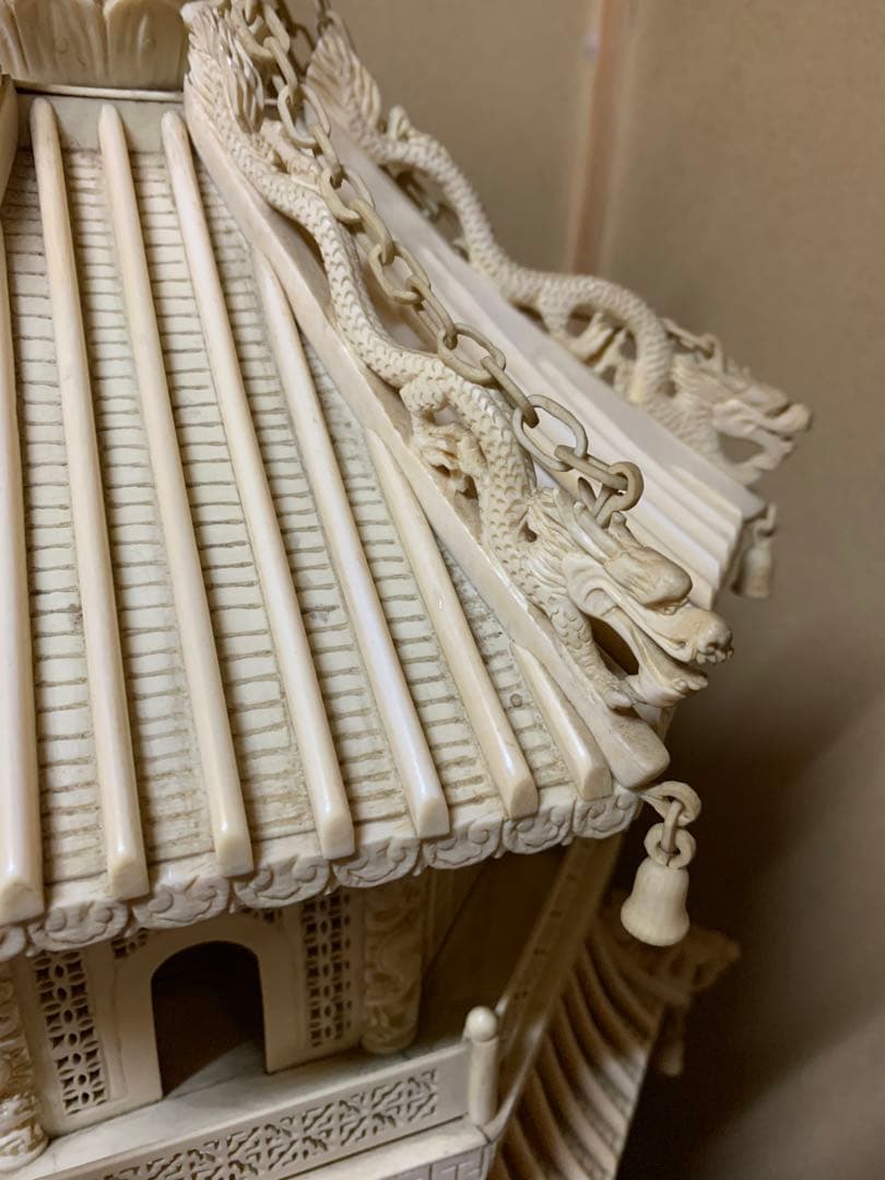 五重塔　中国美術　骨董品　美術品　龍　縁起物　置物　古美術