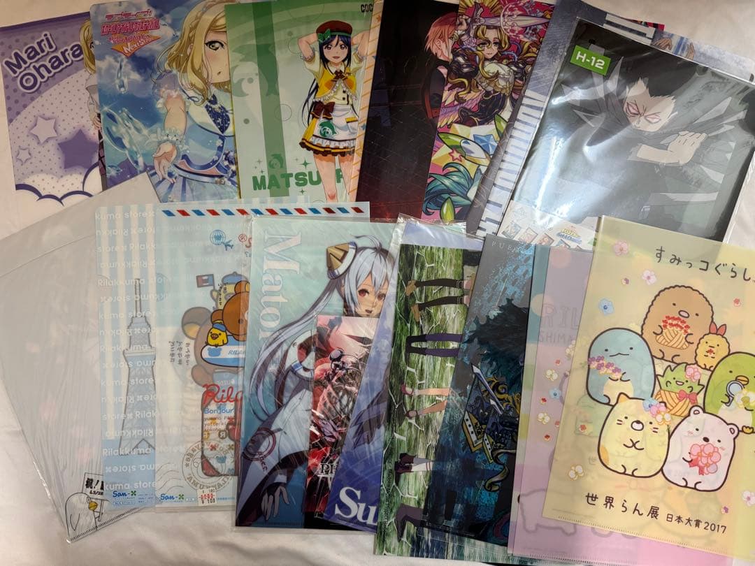 アニメ、ゲーム系　クリアファイル　３００枚以上まとめ売り　ラブライブ　ゴジラ