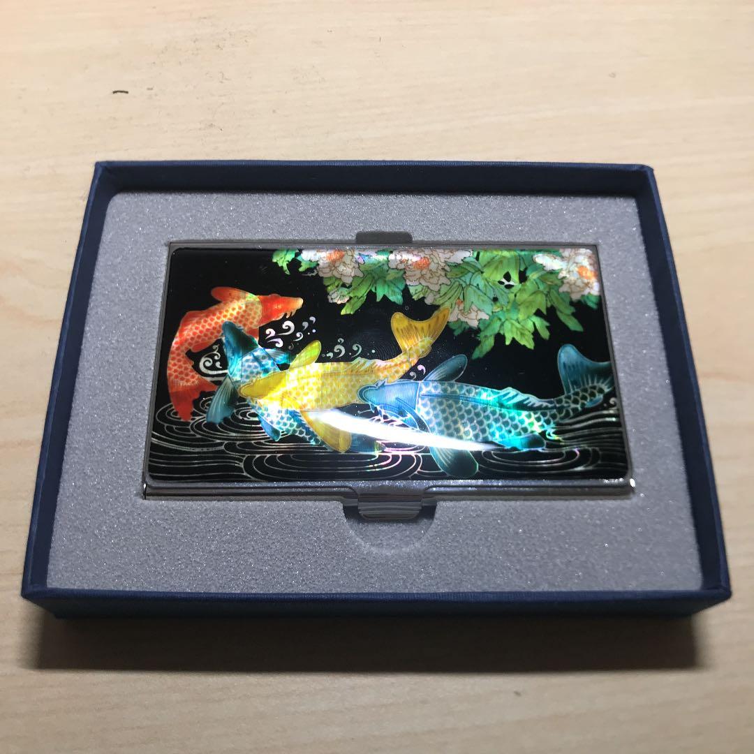 名刺入れ　貝製　韓国