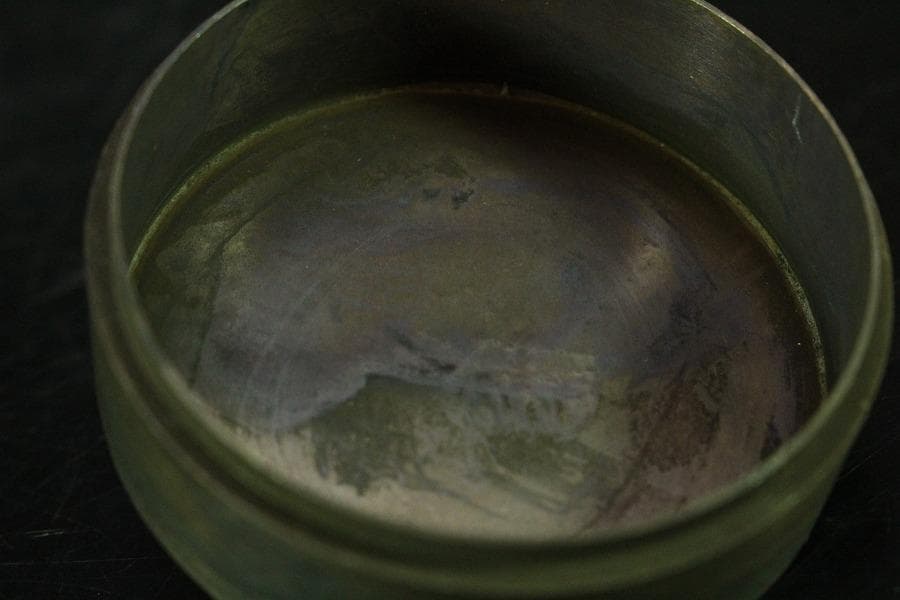 中国美術 文昌閣 在銘 刻文字 円形 蓋物(K-YC396)