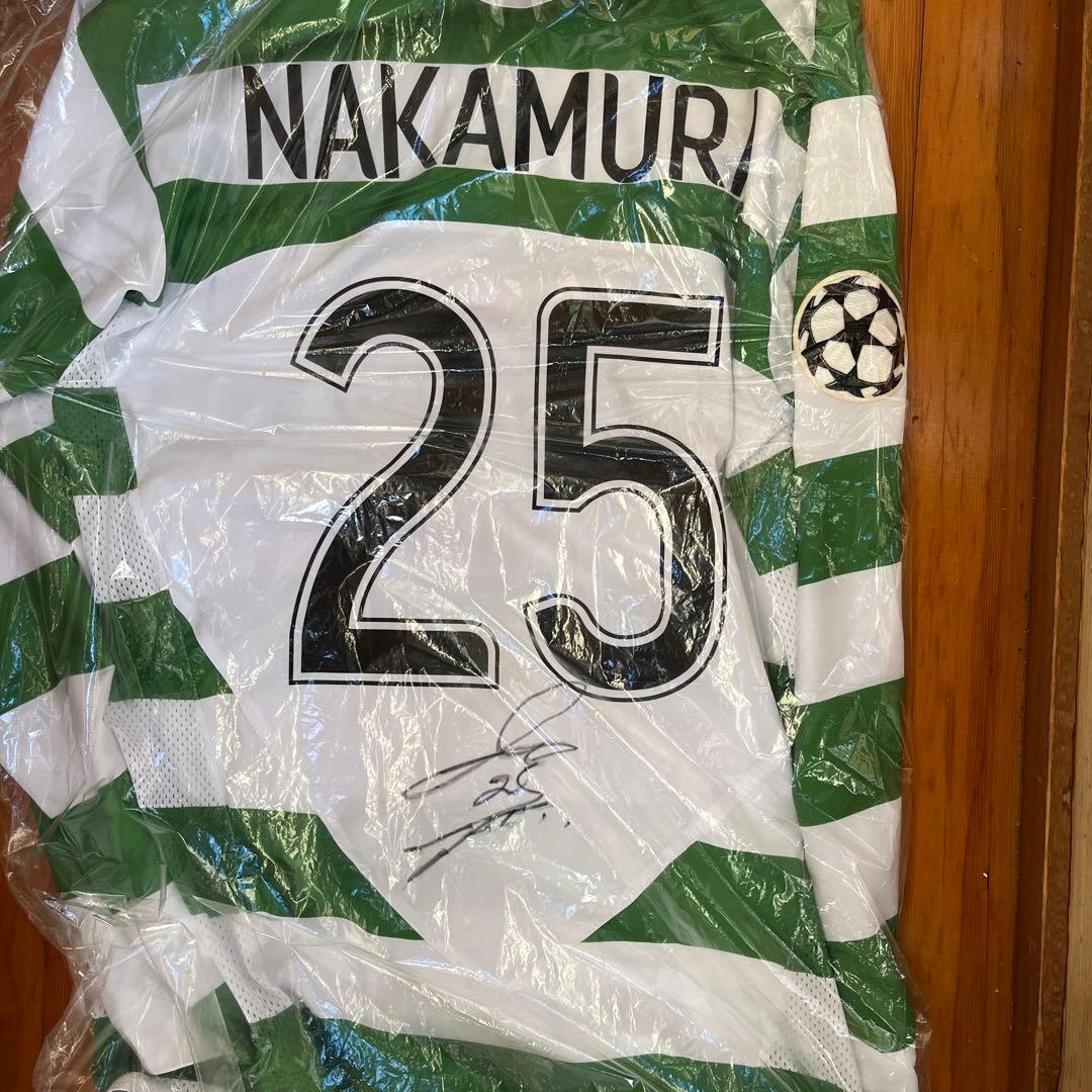 サイン入り　選手支給用　中村俊輔　セルティック　ユニフォーム