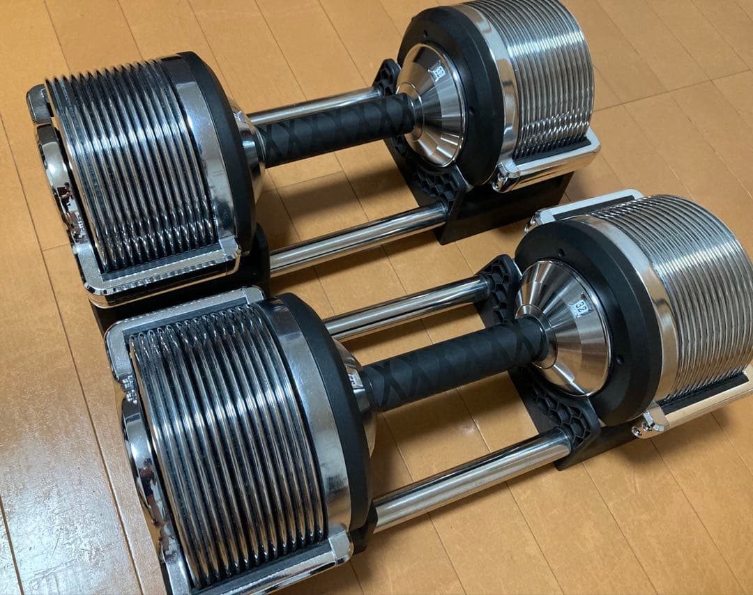 【引取り限定】可変式ダンベル シルバー Lysin ライシン 32k 2個セット