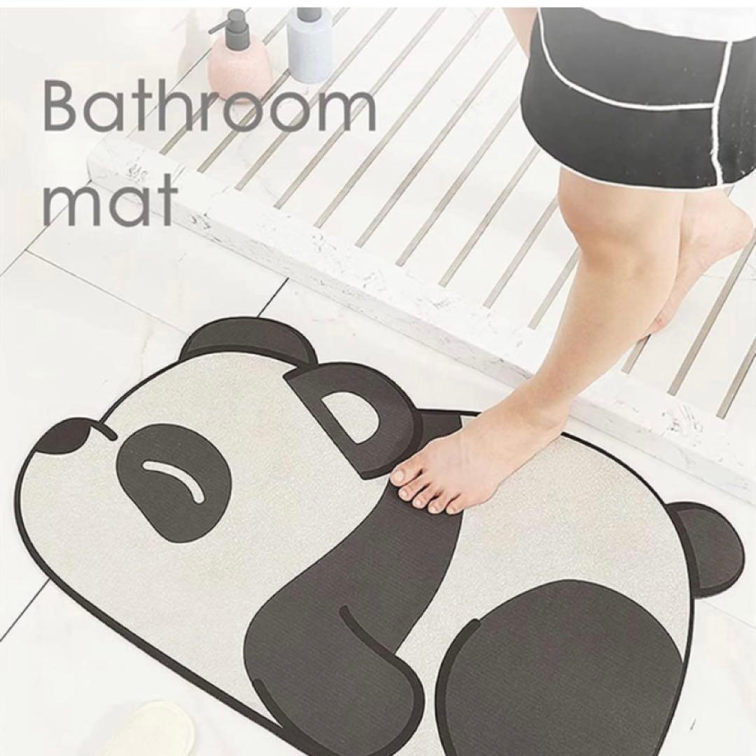 超吸収性バスマット癒し　漫画 浴室 入口 スリップ防止マット　40x60cm
