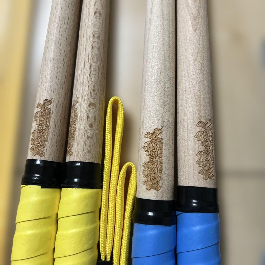 太鼓の達人 公式マイバチ38cm 青色・黄色セット