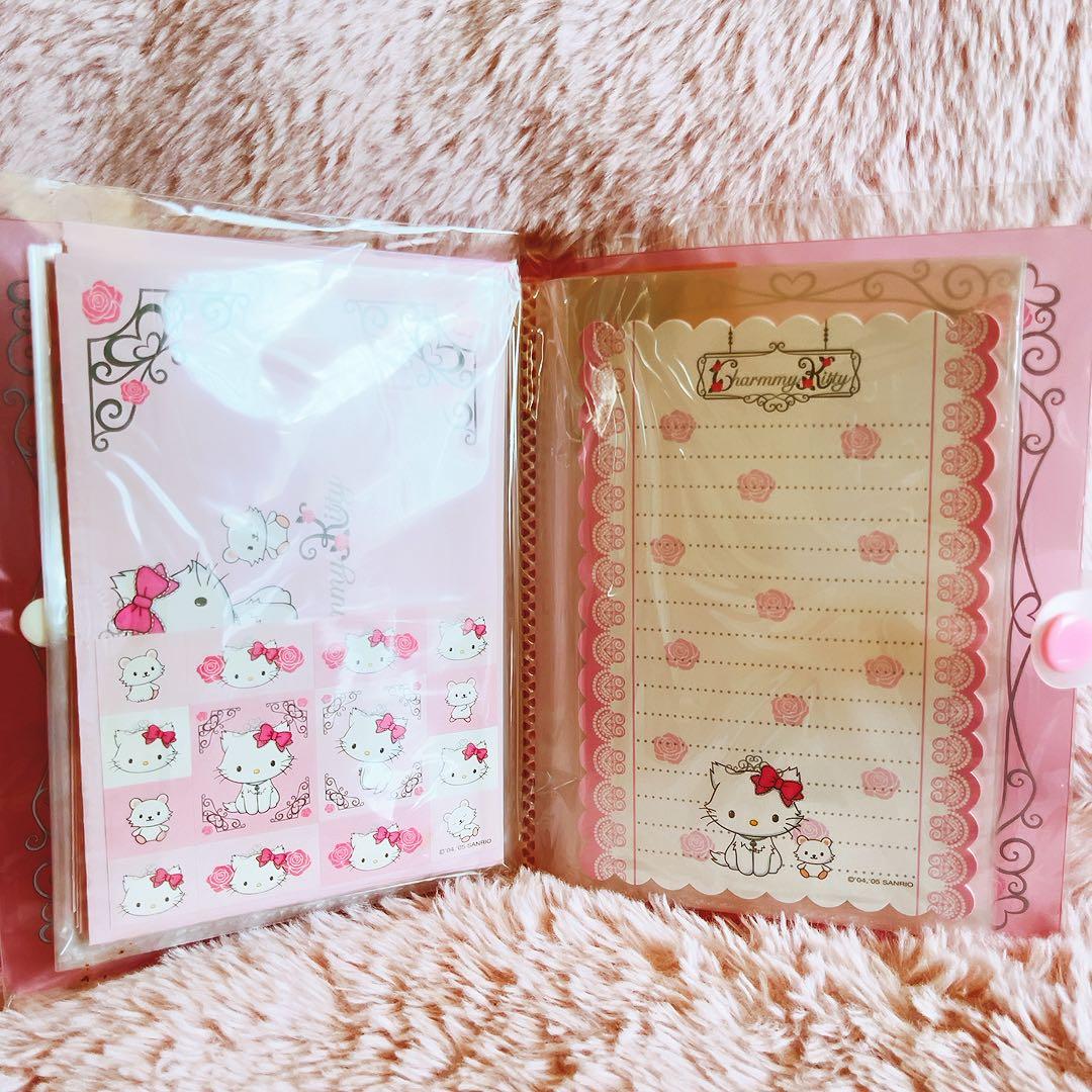 希少レア　チャーミーキティ　レターセット　ペン　まとめ売り　平成レトロ　サンリオ