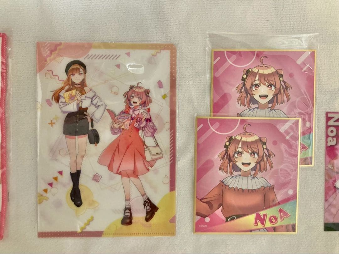 カラフルピーチ のあさん おまとめ売り タオル 色紙 シャープペン カード ゴム