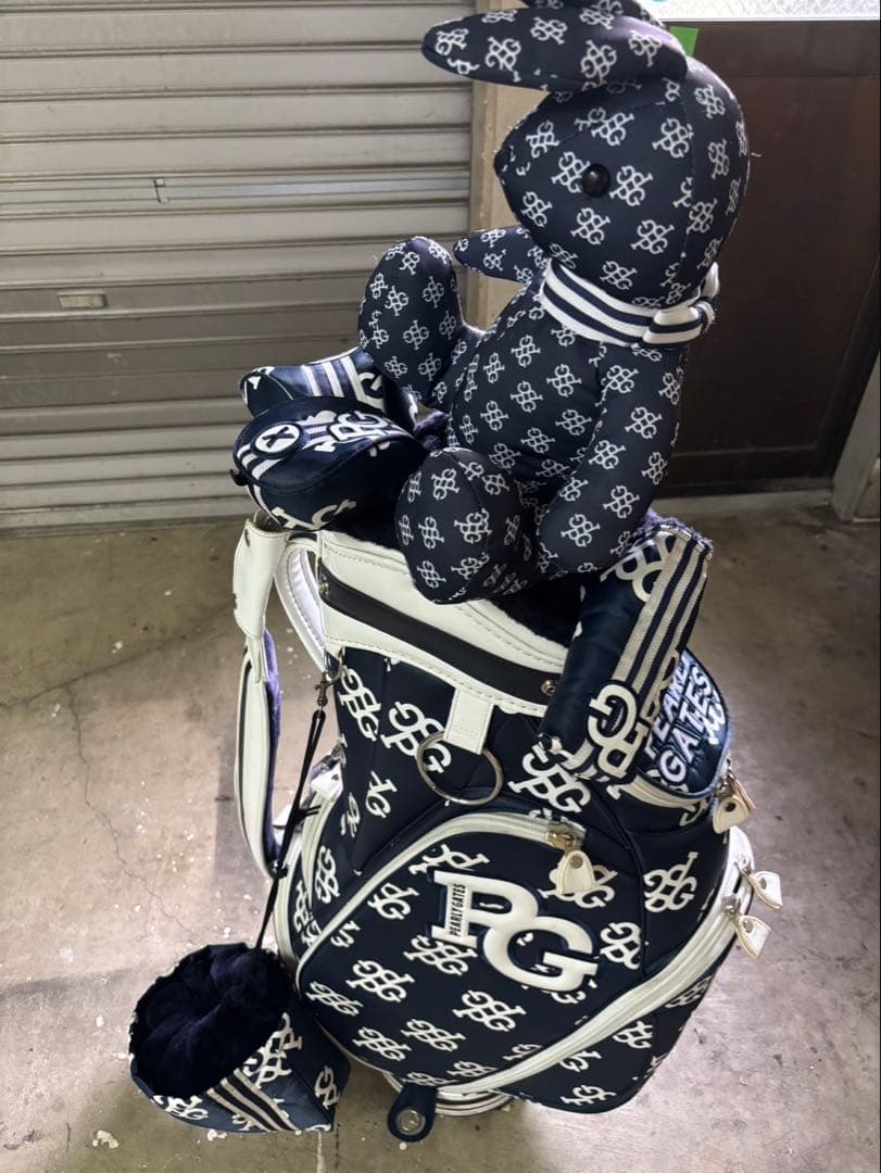PG キャディバッグ ネイビー/ホワイト