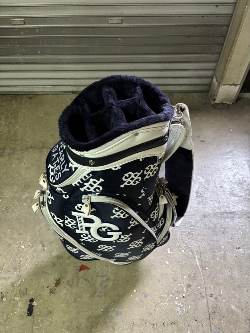 PG キャディバッグ ネイビー/ホワイト