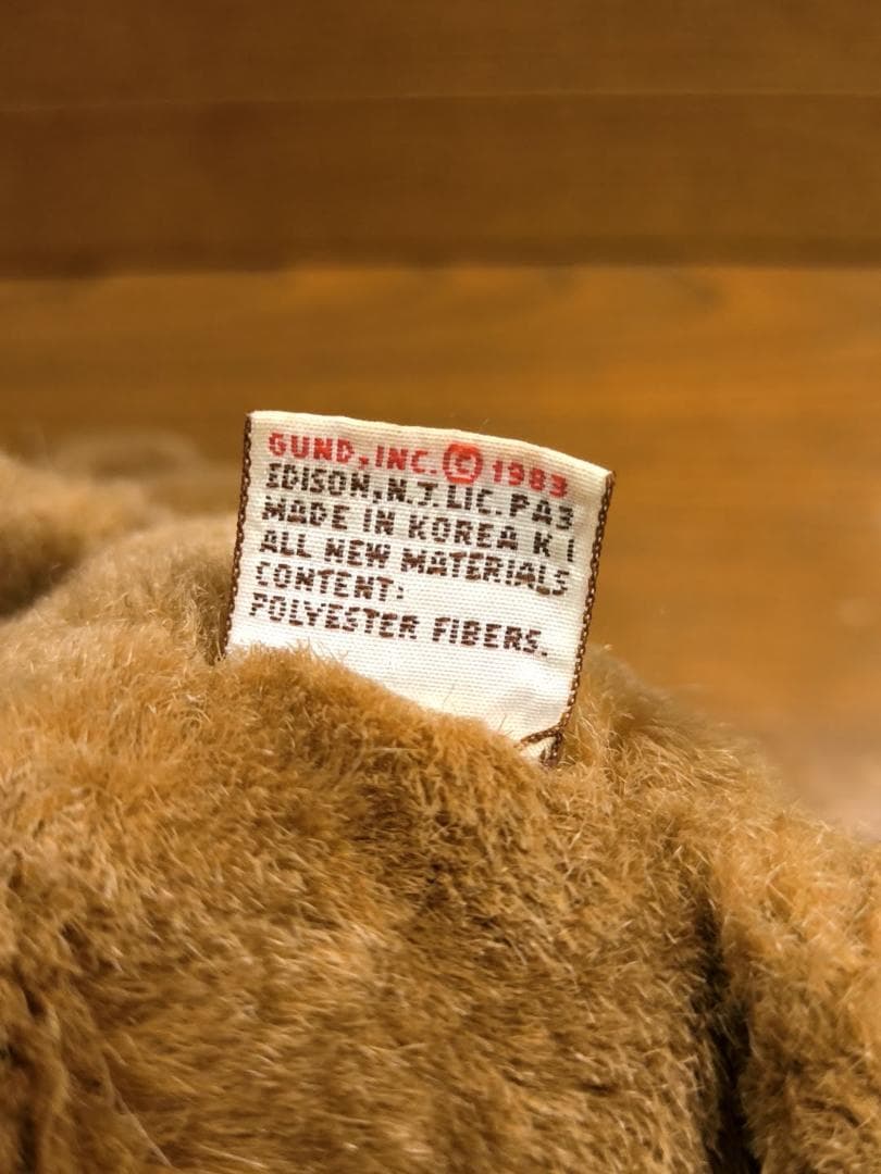 レトロ GUND 1983 ブラウンベアぬいぐるみ [エンブレム付] テディベア