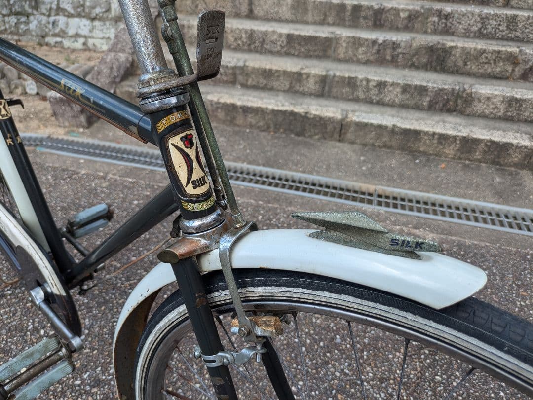 片倉シルク 実用車 レトロ 自転車 ロッドブレーキ　運搬車　ビンテージ