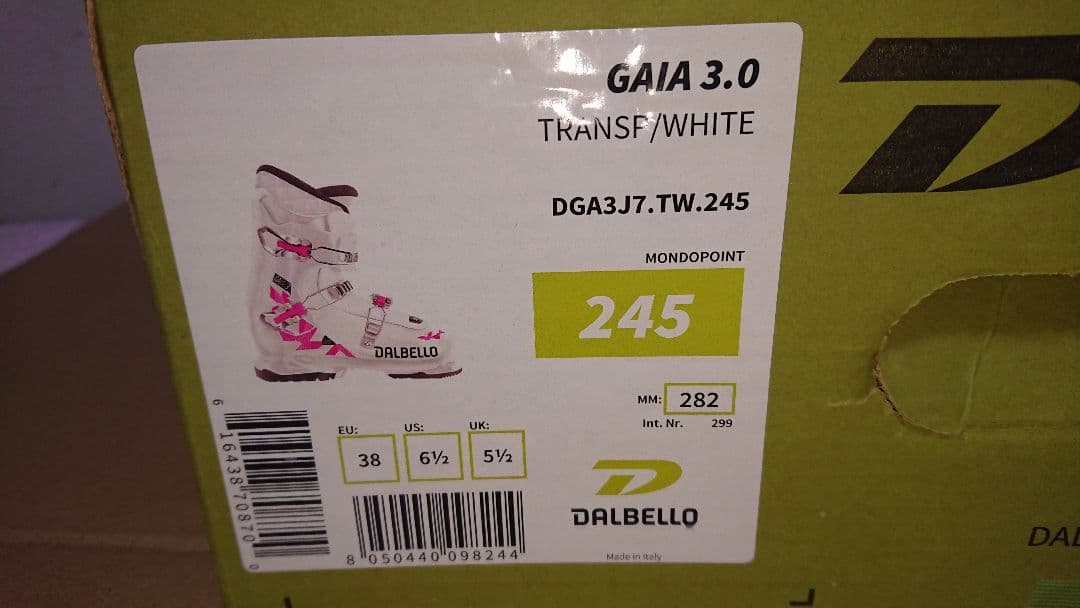 DALBELLO 未使用24.5㎝ ソール282㎜ GAIA3 スキーブーツGW